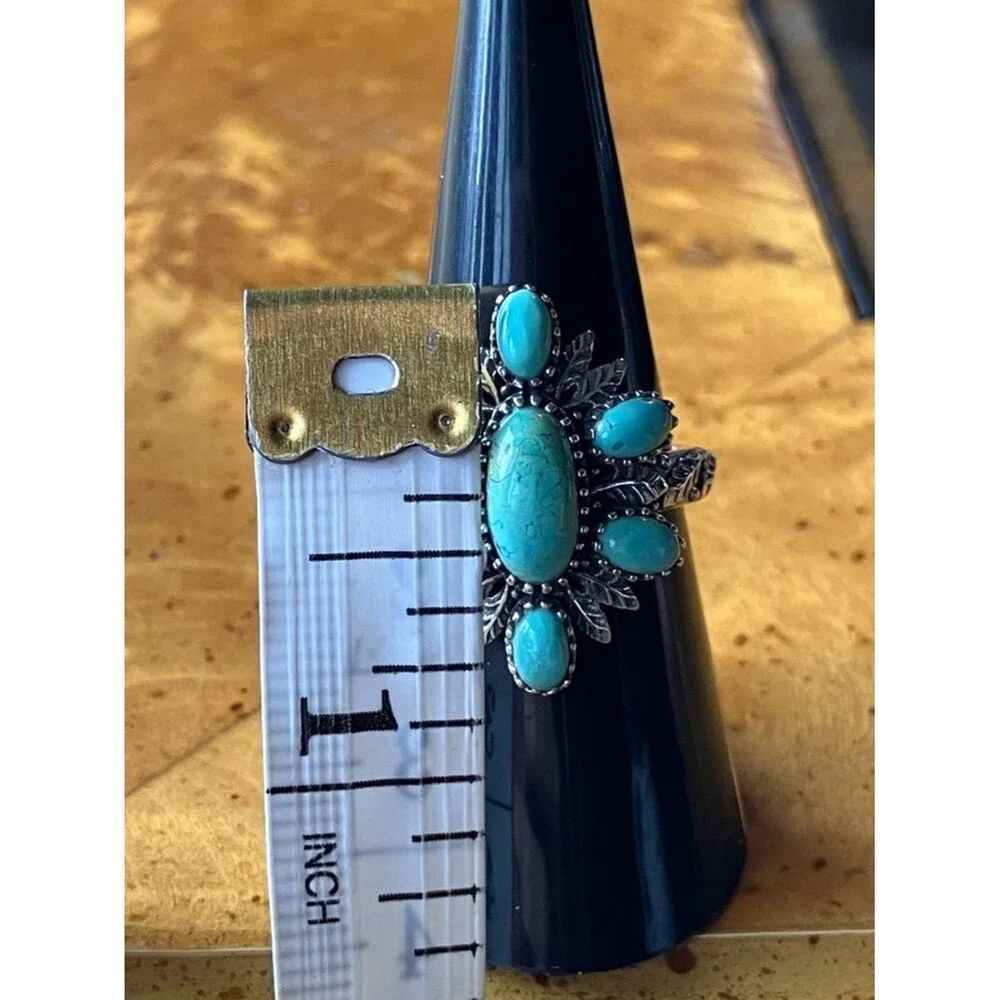 Royston Turquoise Sterling Silver Ring Size 7